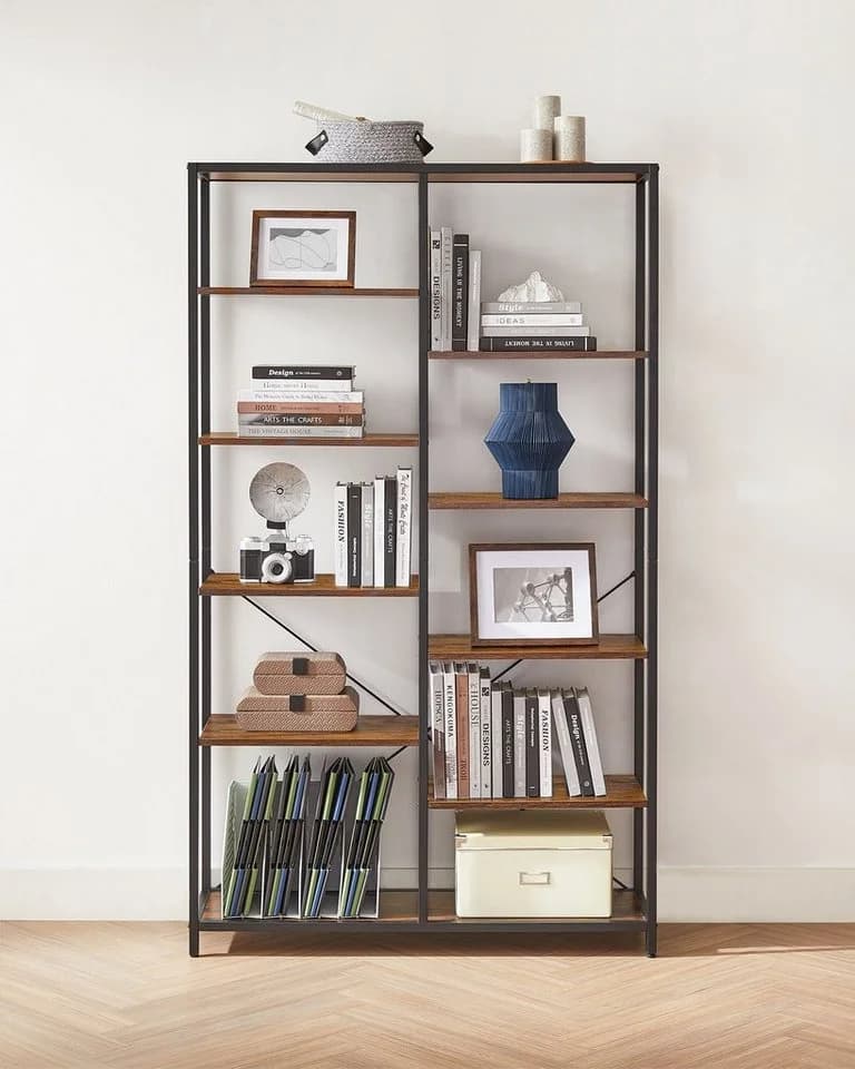 VASAGLE Bücherregal Standregal Schwarz Holzoptik 100x170 cm - Bild 3