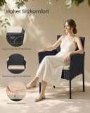 SONGMICS Gartenlounge-Set 4-tlg. Schwarz/Taupe Bild 4