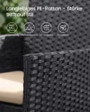 SONGMICS Gartenlounge-Set 4-tlg. Schwarz/Taupe Bild 5