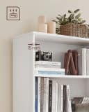 VASAGLE Bücherregal Standregal Raumteilerregal Weiß 93-121,5cm Bild 5