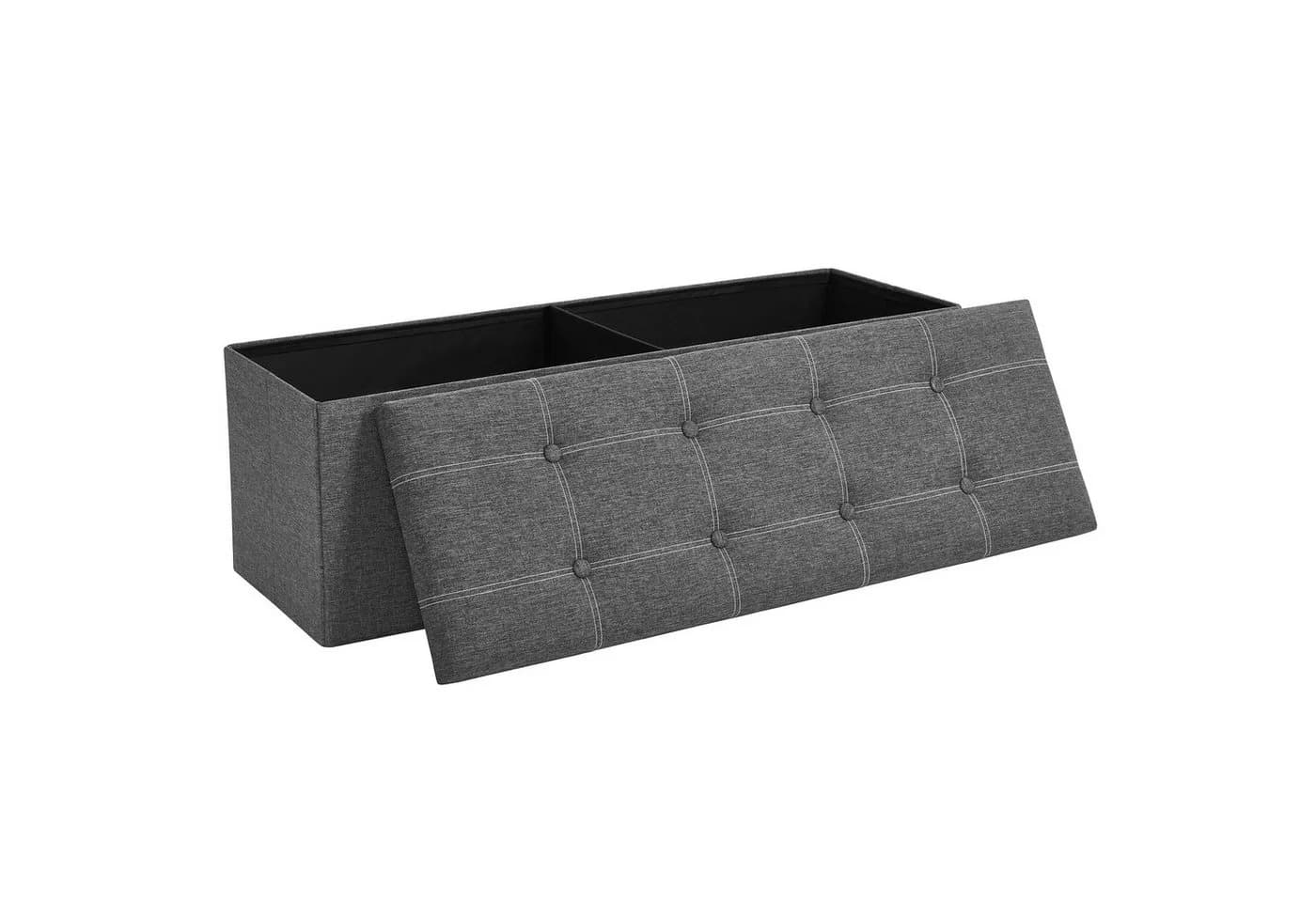 SONGMICS Sitzbank mit Stauraum Dunkelgrau - Bild 2