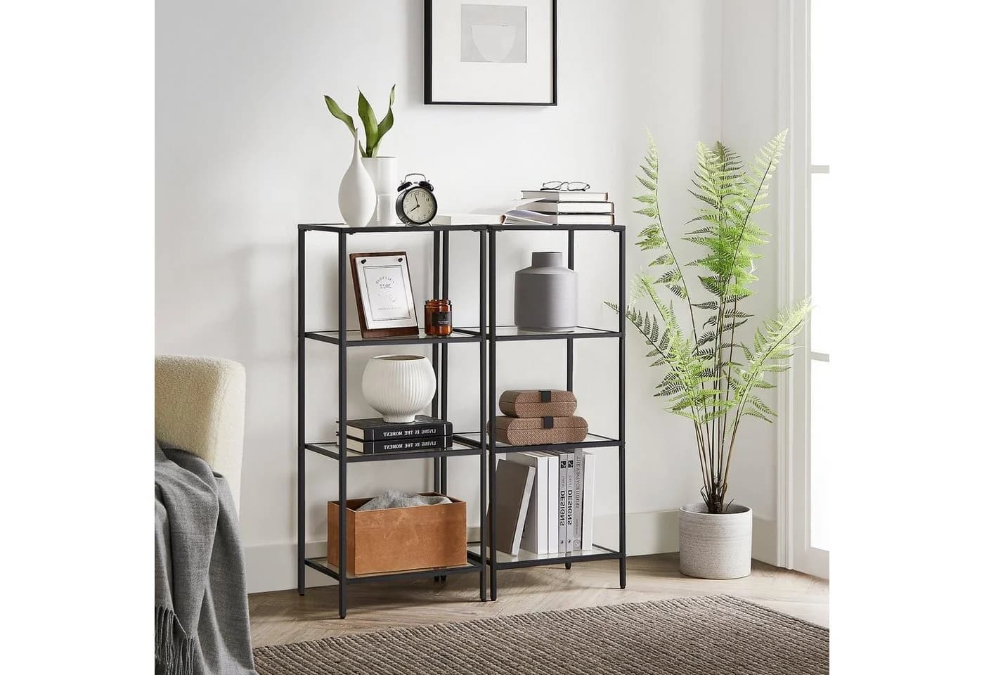 VASAGLE Bücherregal Standregal Küchenregal stabil schwarz - Bild 3