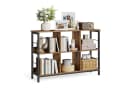 VASAGLE Bücherregal Braun-Schwarz Holzspanplatte Stahl Bild 2