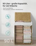 SONGMICS Wäschekorb 90 L Faltbar Grau Bild 5