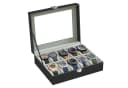 SONGMICS Uhrenbox Uhrenkasten 10 Fächer Glasdeckel Grau Bild 2