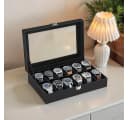 Hochwertige Uhrenbox aus Glas und Kissen Bild 1