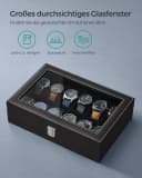 Hochwertige Uhrenbox aus Glas und Kissen Bild 4