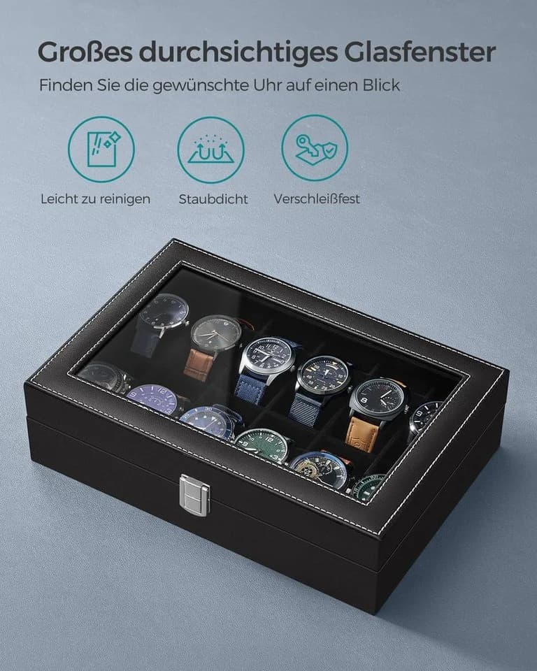 Hochwertige Uhrenbox aus Glas und Kissen - Bild 4