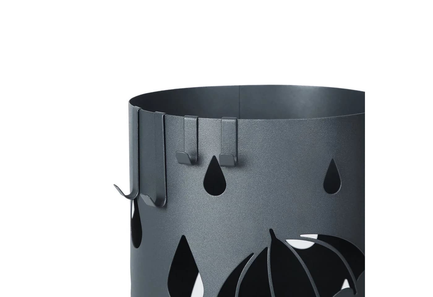 Schirmständer LUC23AG Anthrazit mit Wasserauffangschale und Haken - Bild 5