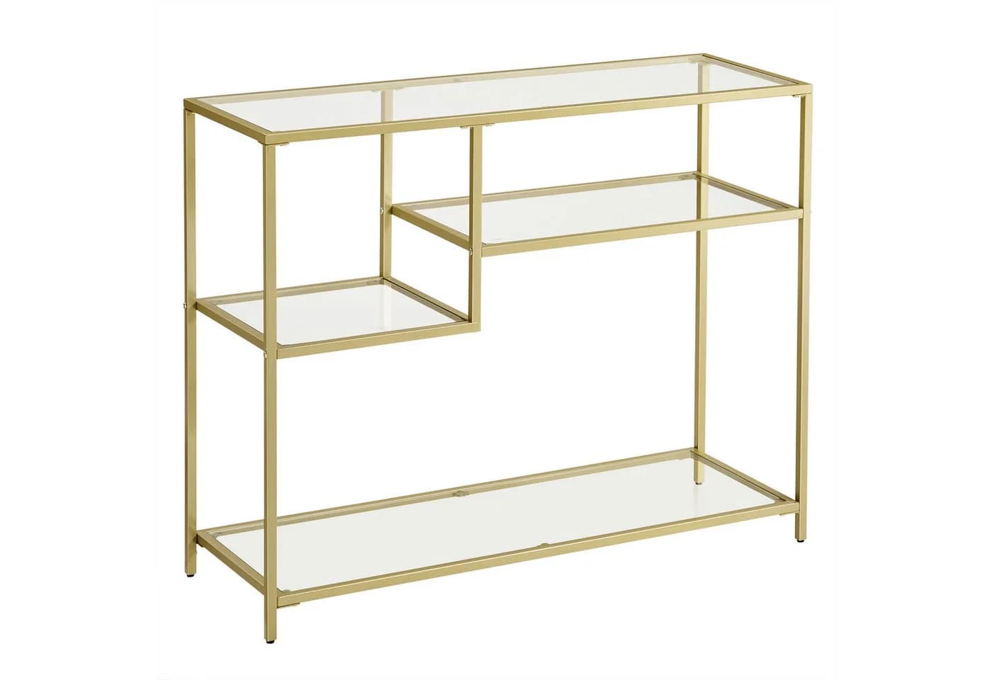 VASAGLE Konsolentisch Flurtisch Goldfarben Hartglas - Bild 2