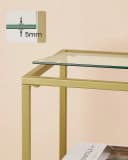 VASAGLE Konsolentisch Flurtisch Goldfarben Hartglas Bild 4