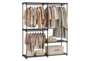 SONGMICS Kleiderständer, Kleiderschrank offen, 3 Hängefächer Schwarz Bild 2