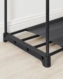 SONGMICS Kleiderständer, Kleiderschrank offen, 3 Hängefächer Schwarz Bild 5