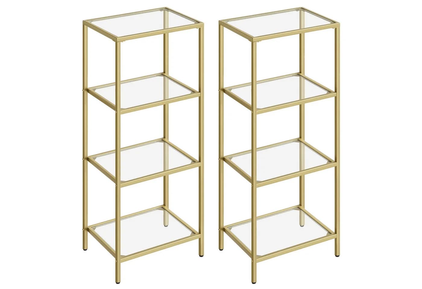 VASAGLE Bücherregal 2-tlg. Standregal Küchenregal Goldfarben - Bild 2