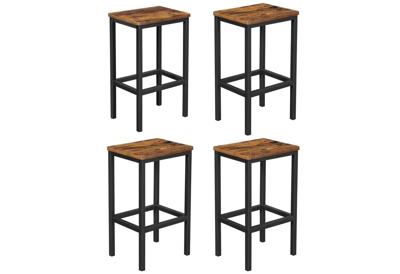 VASAGLE Barhocker-Set 4er, bis 120kg belastbar 40x30x65 cm - Bild 2