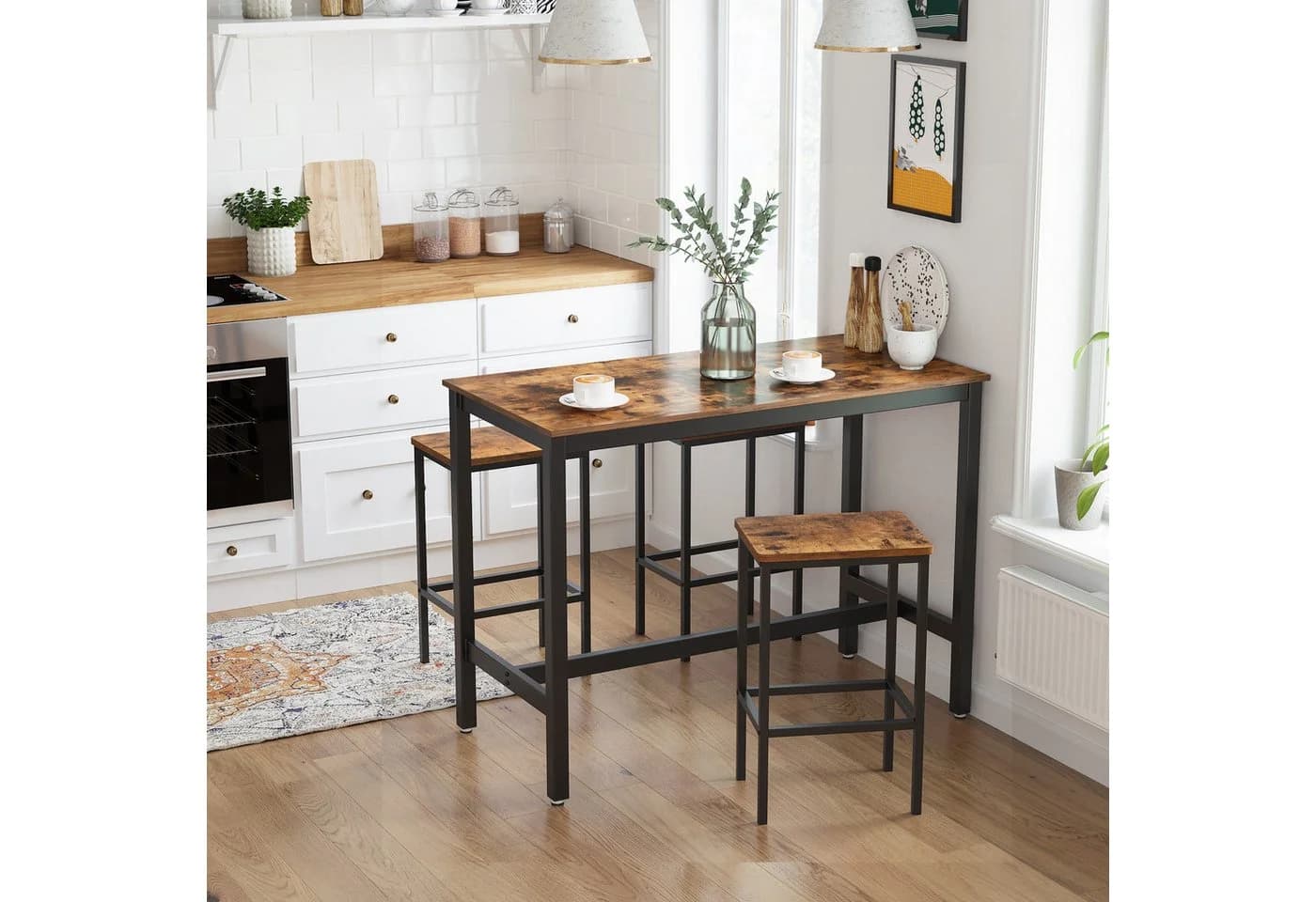 VASAGLE Barhocker-Set 4er, bis 120kg belastbar 40x30x65 cm - Bild 4