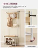 VASAGLE Garderobenständer 3-in-1 Design Beige Stahl 32 x 70 x 175 cm Bild 4