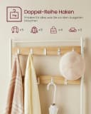 VASAGLE Garderobenständer 3-in-1 Design Beige Stahl 32 x 70 x 175 cm Bild 5
