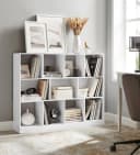 VASAGLE Bücherregal Standregal Aufbewahrungsregal 11 Fächer Weiß Holzspanplatte Bild 1