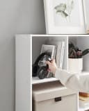 VASAGLE Bücherregal Standregal Aufbewahrungsregal 11 Fächer Weiß Holzspanplatte Bild 4