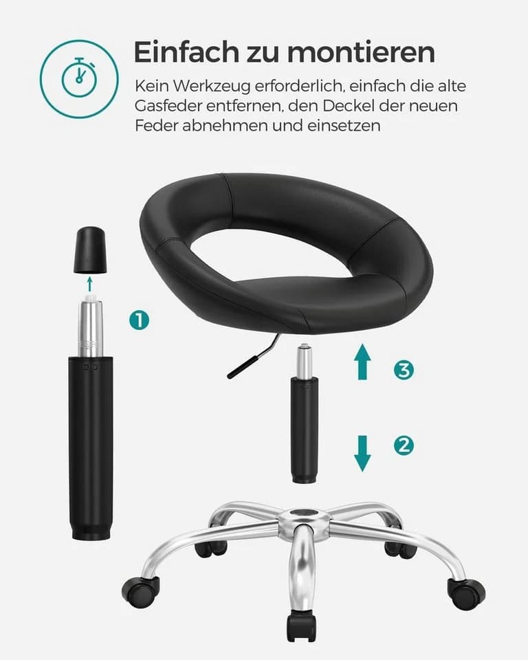 SONGMICS Drehstuhl Gasdruckfeder 255 mm - Bild 5