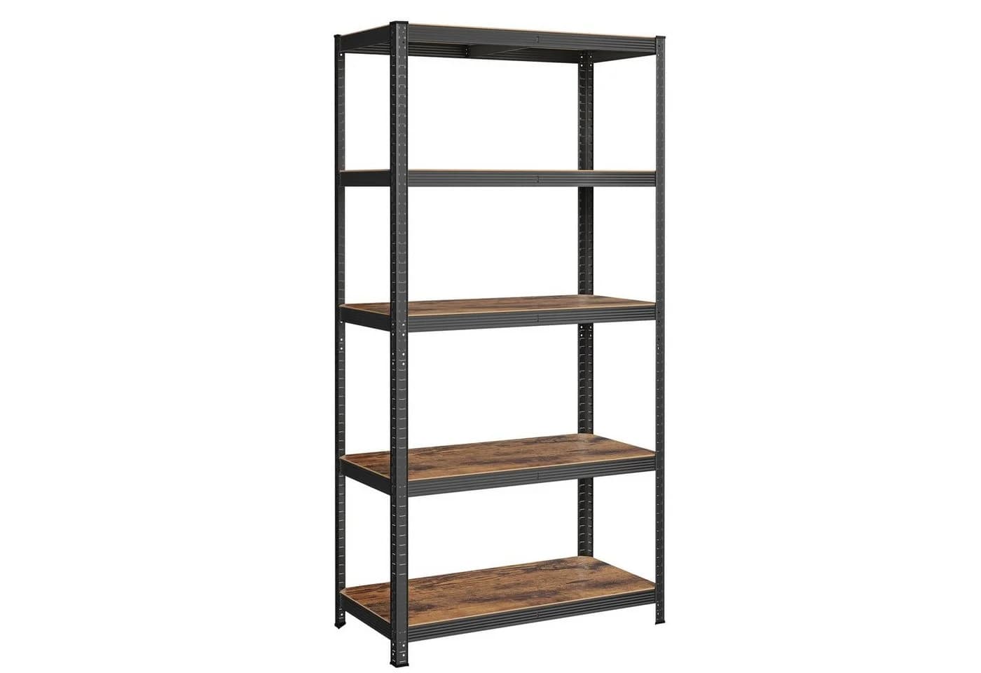SONGMICS Standregal Küchenregal 5 Ablagen Vintagebraun-Schwarz