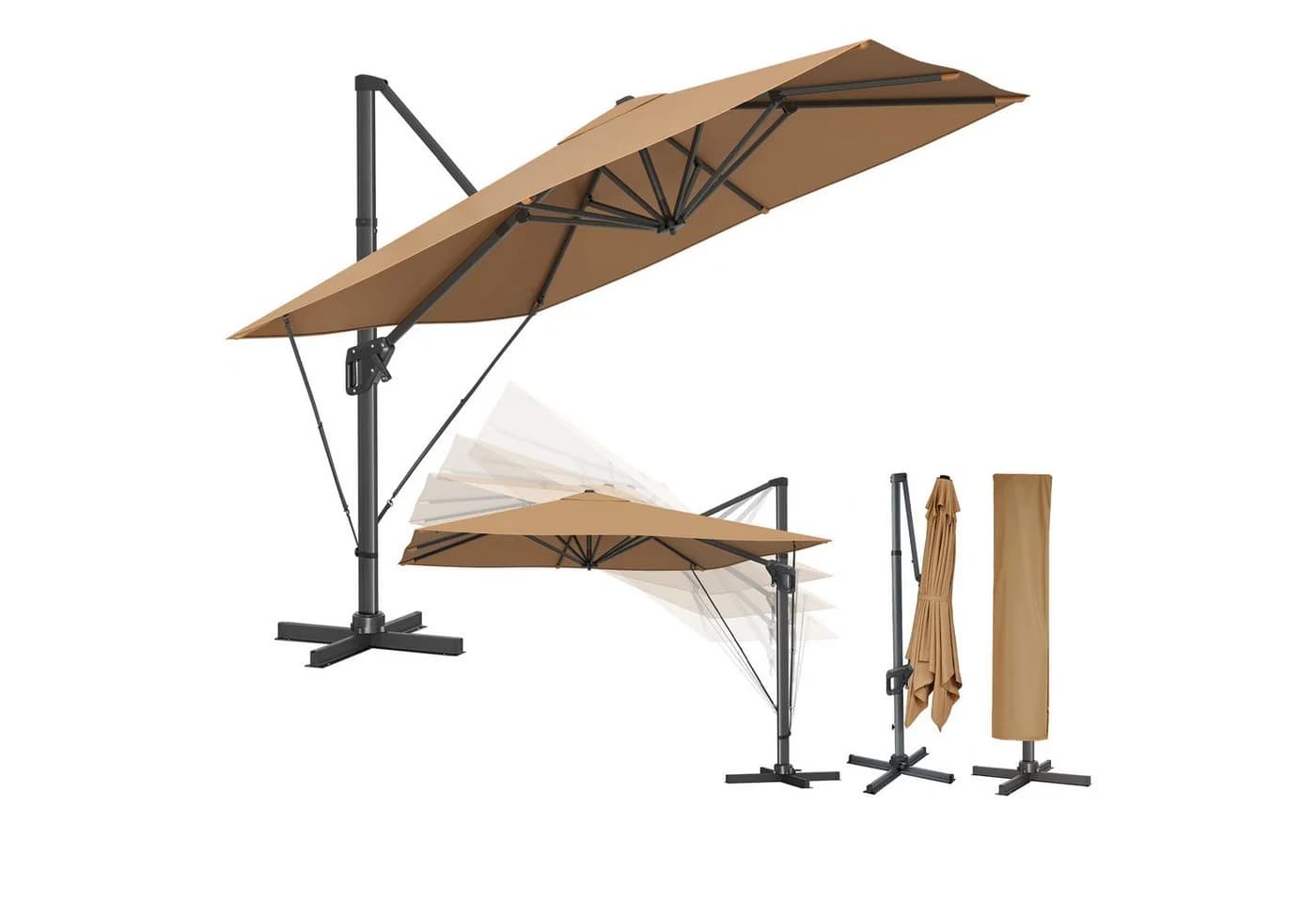 SONGMICS Sonnenschirm 290x290 cm UPF 50+ 360° drehbar - Bild 2