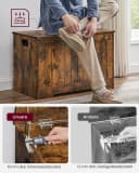 VASAGLE Sitzbank mit Stauraum 76 x 40 x 48 cm Bild 5