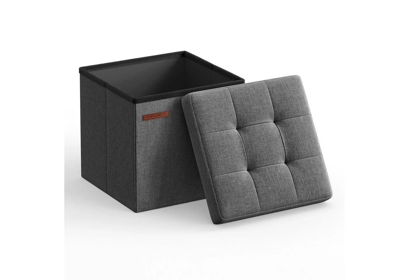 SONGMICS Sitzhocker 30x30x30cm Faltbar Dunkelgrau - Bild 2