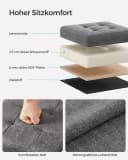 SONGMICS Sitzhocker 30x30x30cm Faltbar Dunkelgrau Bild 4