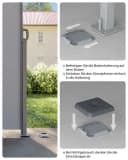 SONGMICS Seitenmarkise Bodenhalterung für Stahl-Standpfosten Bild 1