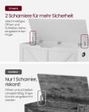 VASAGLE Sitzbank mit Stauraum Scheunenstil Weiß Bild 4