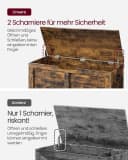 VASAGLE Sitzbank mit Stauraum 80/100 cm Breite Bild 5