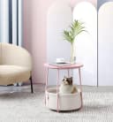 VASAGLE Beistelltisch Rund Couchtisch Rosa Modern Bild 1