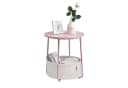 VASAGLE Beistelltisch Rund Couchtisch Rosa Modern Bild 2