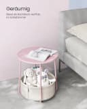 VASAGLE Beistelltisch Rund Couchtisch Rosa Modern Bild 3