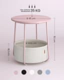 VASAGLE Beistelltisch Rund Couchtisch Rosa Modern Bild 4