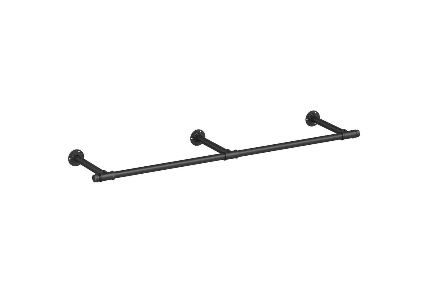 SONGMICS Wandgarderobe 170 cm Kleiderstange Schwarz Stahl - Bild 2