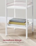 VASAGLE Nachttisch 1-St. Weiß mit Schublade und 2 Ablagen Bild 5