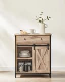 VASAGLE Sideboard Kommode 70 x 30 x 80 cm mit Schublade und Schiebetür Bild 1