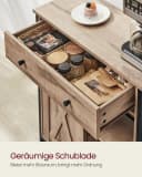 VASAGLE Sideboard Kommode 70 x 30 x 80 cm mit Schublade und Schiebetür Bild 3