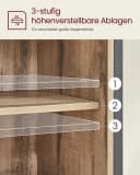 VASAGLE Sideboard Kommode 70 x 30 x 80 cm mit Schublade und Schiebetür Bild 4