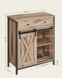 VASAGLE Sideboard Kommode 70 x 30 x 80 cm mit Schublade und Schiebetür Bild 5