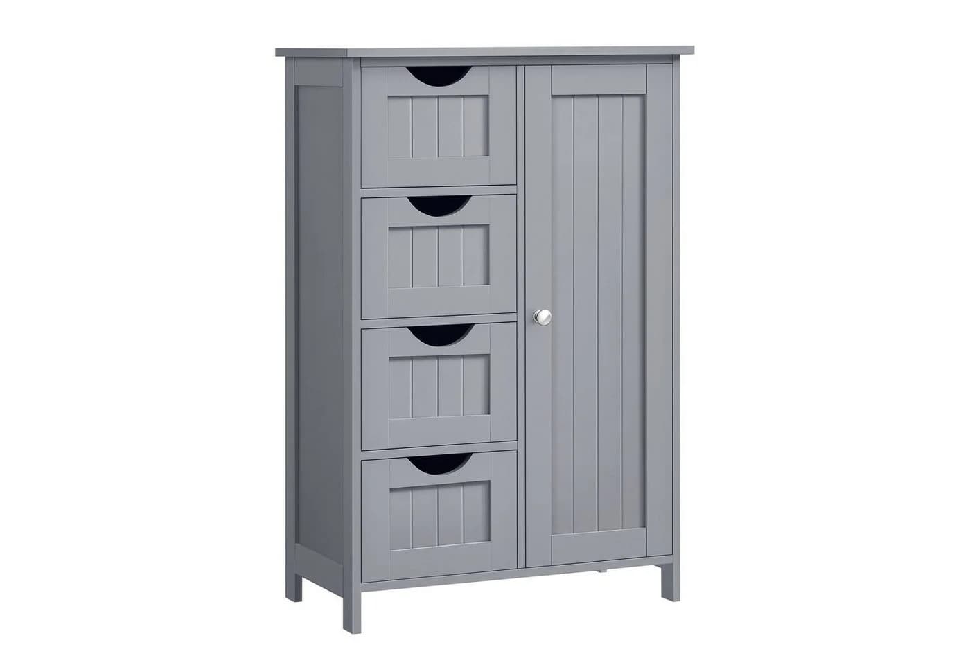 VASAGLE Badmöbel-Set Badezimmerschrank mit 4 Schubladen Schranktür verstellbare Ablage - Bild 2