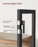 VASAGLE Bücherregal 14 Ablagen Metallrahmen Eichenfarben-Schwarz Wohnzimmer Bild 3
