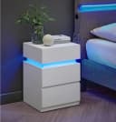 VASAGLE Nachttisch (2-St) mit LED-Beleuchtung, einstellbare Farben Bild 1