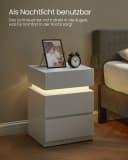 VASAGLE Nachttisch (2-St) mit LED-Beleuchtung, einstellbare Farben Bild 5
