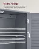 VASAGLE Badezimmerschrank Wandschrank Lamellentüren Grau Bild 4