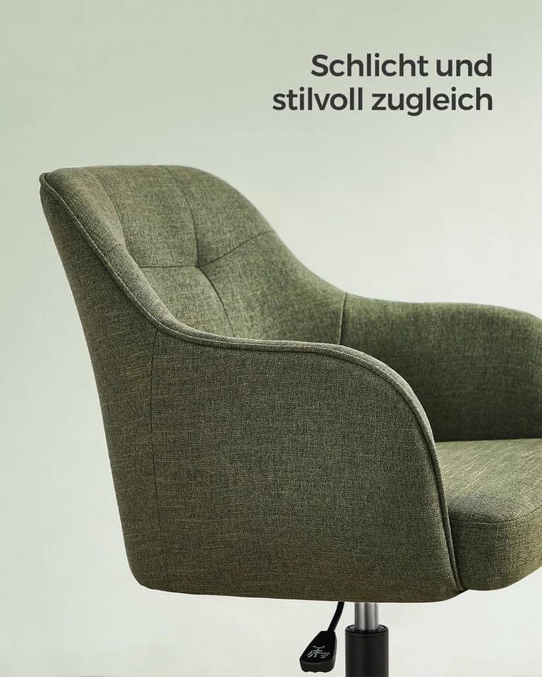 Höhenverstellbarer Bürostuhl in Grün - Bild 4