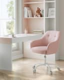 Höhenverstellbarer Bürostuhl in Rosa Bild 3
